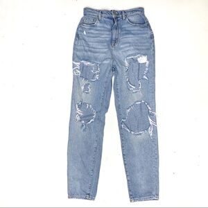 BDG Urban Outfitters Mom Jeans High Rise Distressed Light Wash 27